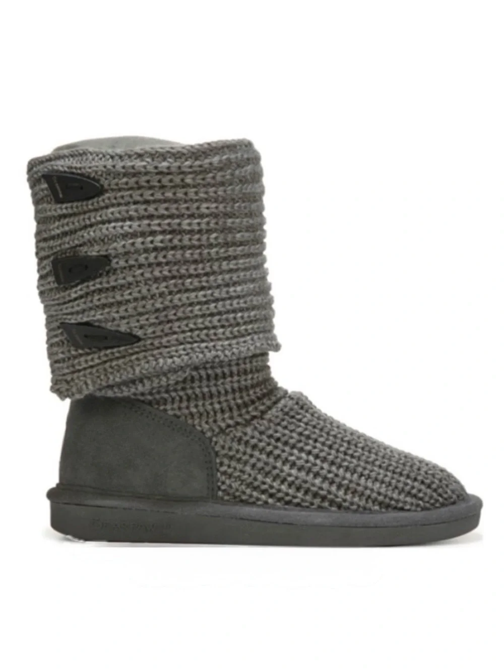BearPaw Gray Sweater Boot Fall Winter Boots 6